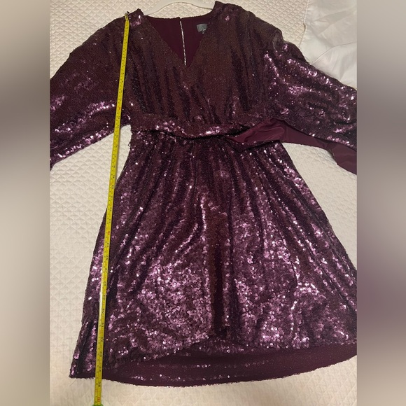 Anthropologie Lisabette Sequined Mini Dress - Purple. Cocktail-NWT-Brand New - Picture 7 of 8
